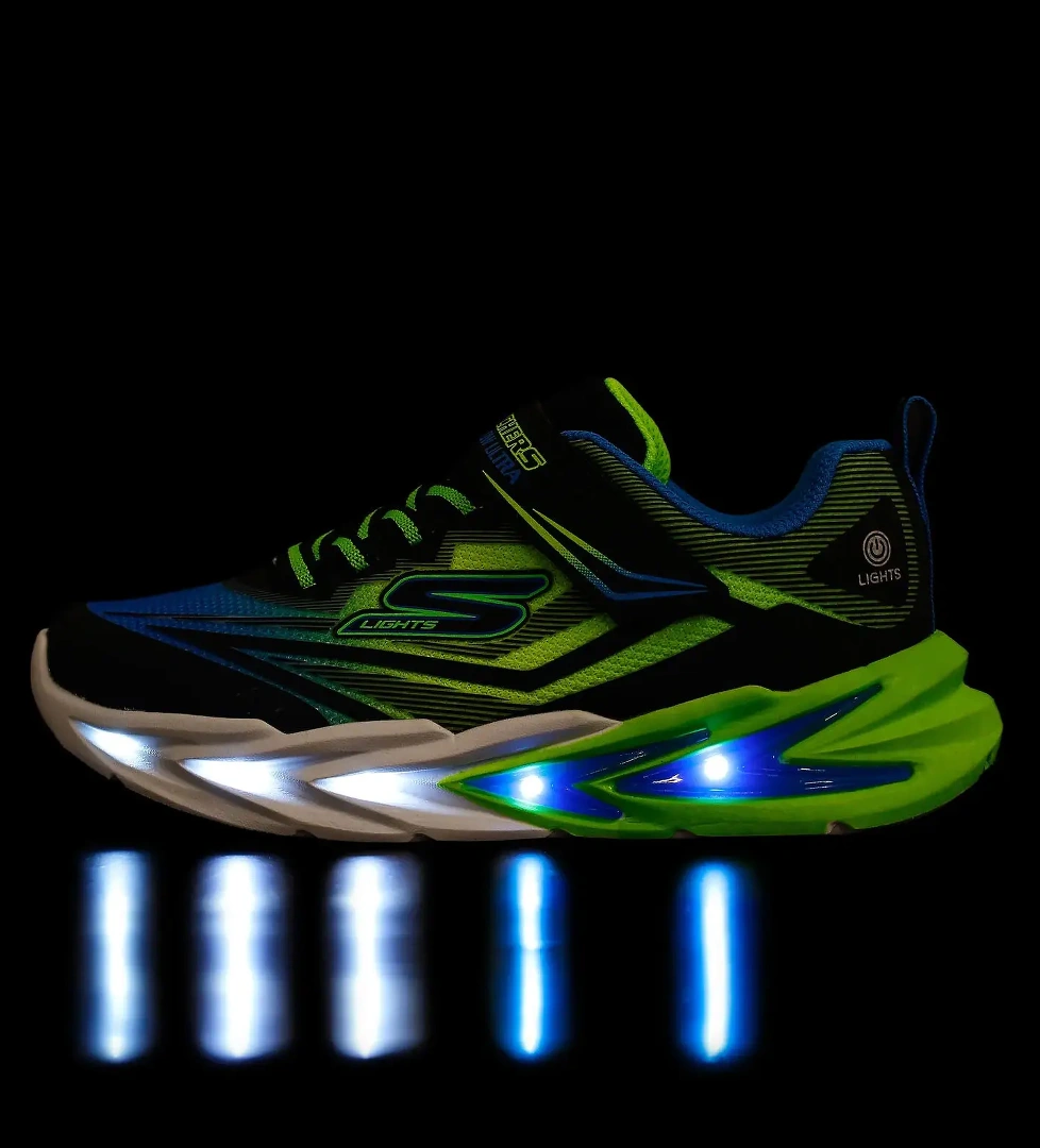 Skechers FLEX-GLOW ULTRA Çocuk Siyah Spor Ayakkabı 400139L-BBLM