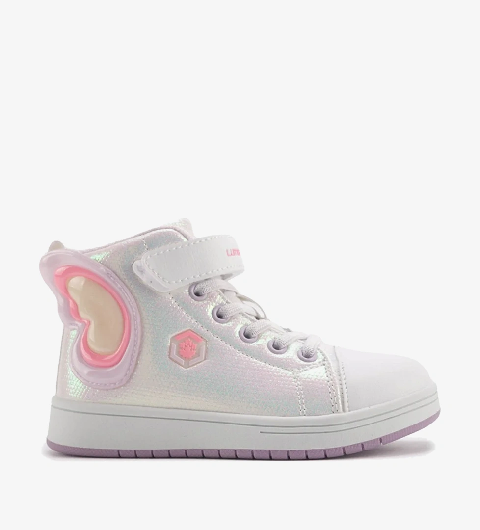 Butterfly 4PR Beyaz Kiz Çocuk High Sneaker