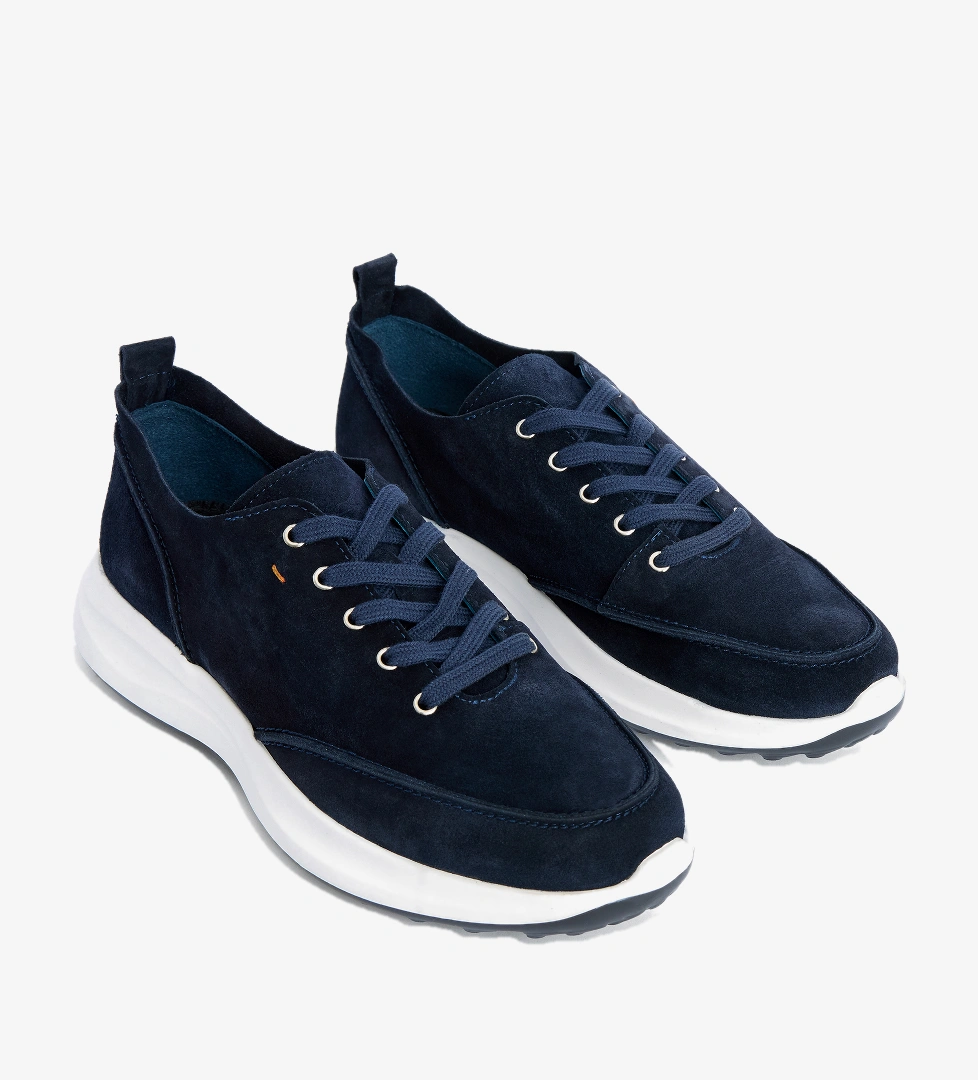Erkek Lacivert Süet Sneaker