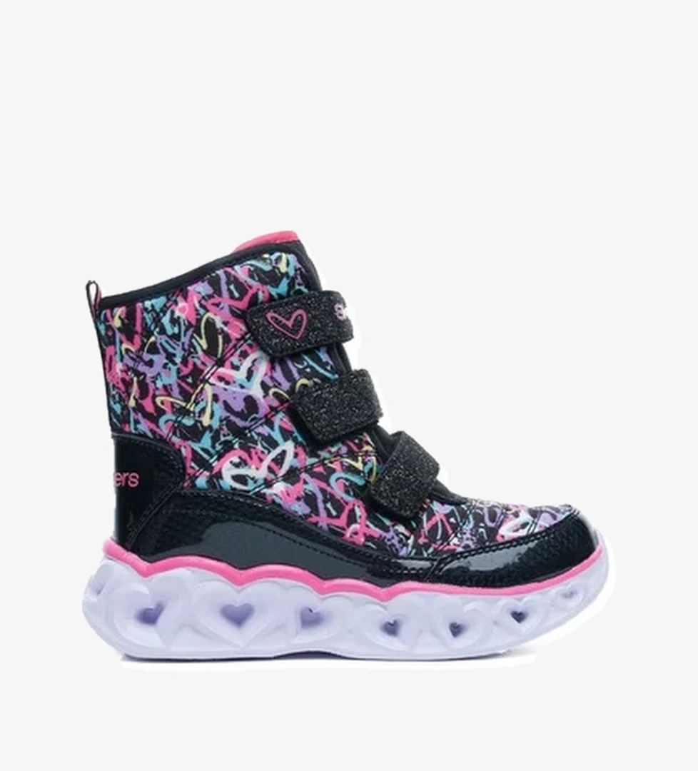 Skechers Skechers Heart Lights Çocuk Işıklı Siyah Bot Sneaker | Occasion Siyah - 1. görsel