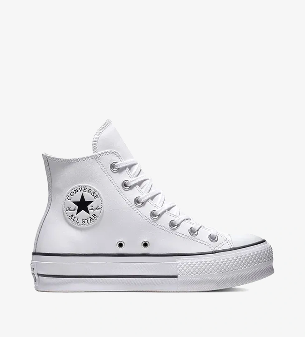Converse Chuck Taylor All Star Lift Hi Deri Unisex Beyaz Sneaker
