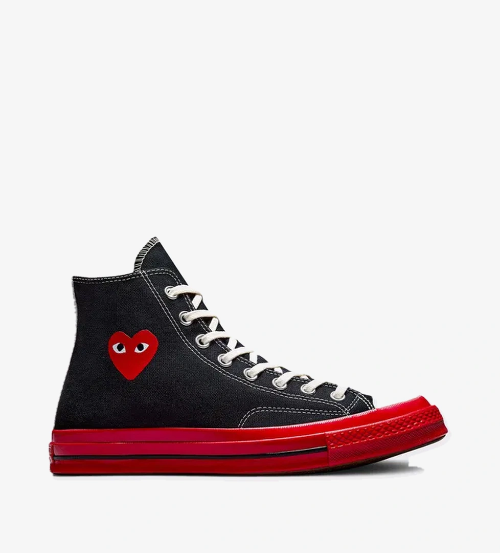 Converse X Comme Des Garçons Play Chuck 70 Unisex Siyah Bilekli Sneaker - Görsel 1