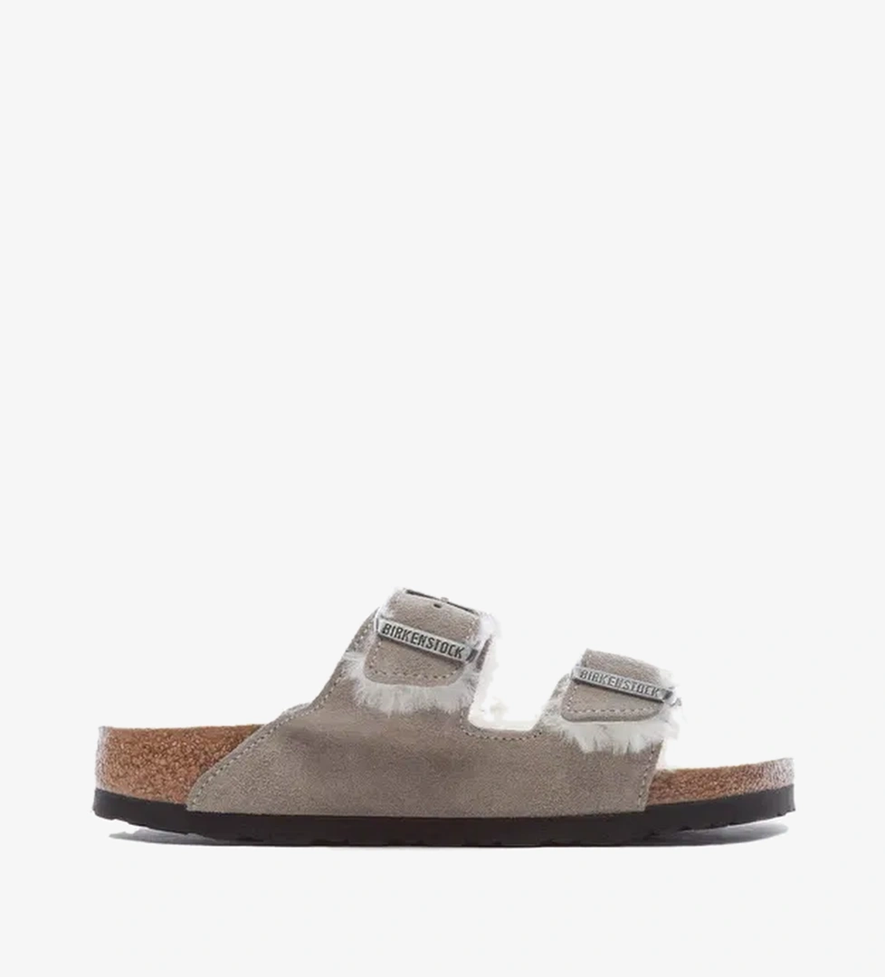 Birkenstock Birkenstock Suede Shearling Unisex Gri Terlik model görseli