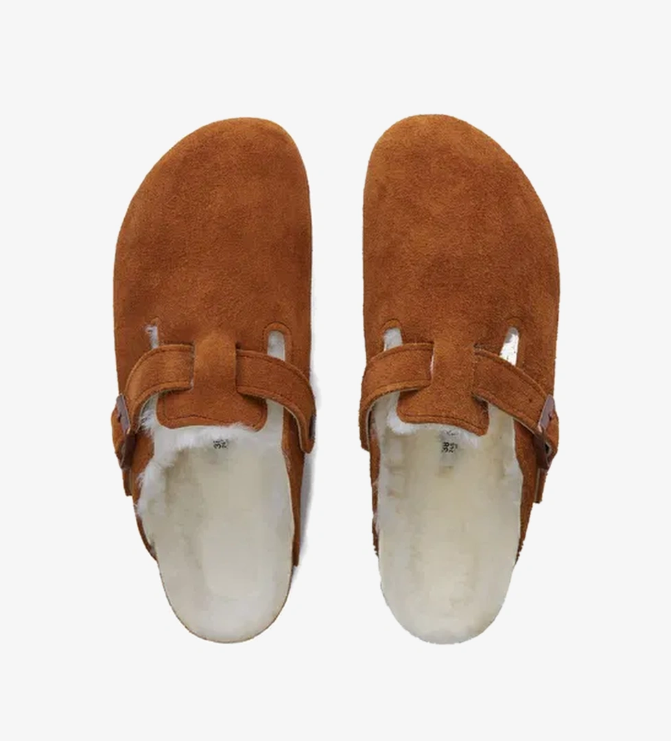 Birkenstock Birkenstock Suede Shearling Unisex Kahverengi Terlik model görseli