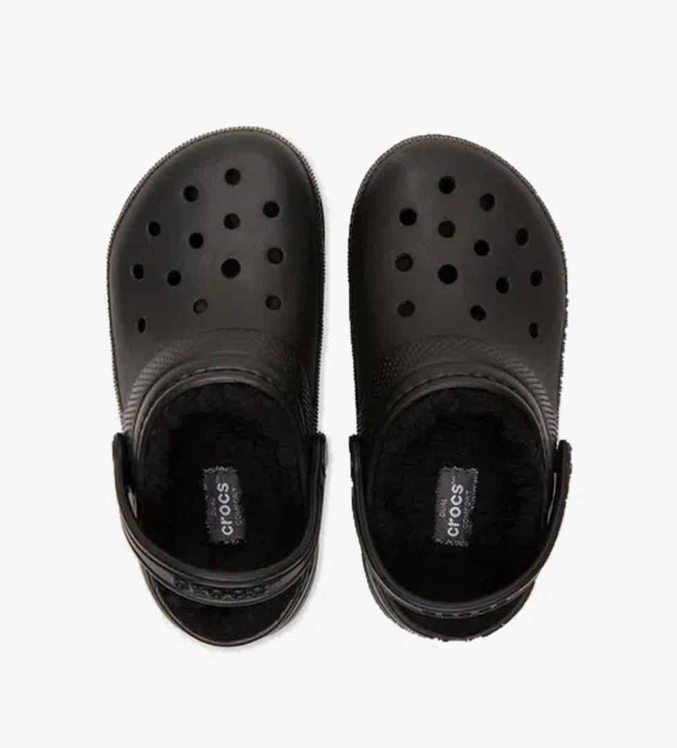 Crocs Classic Lined Clog Çocuk Siyah Terlik