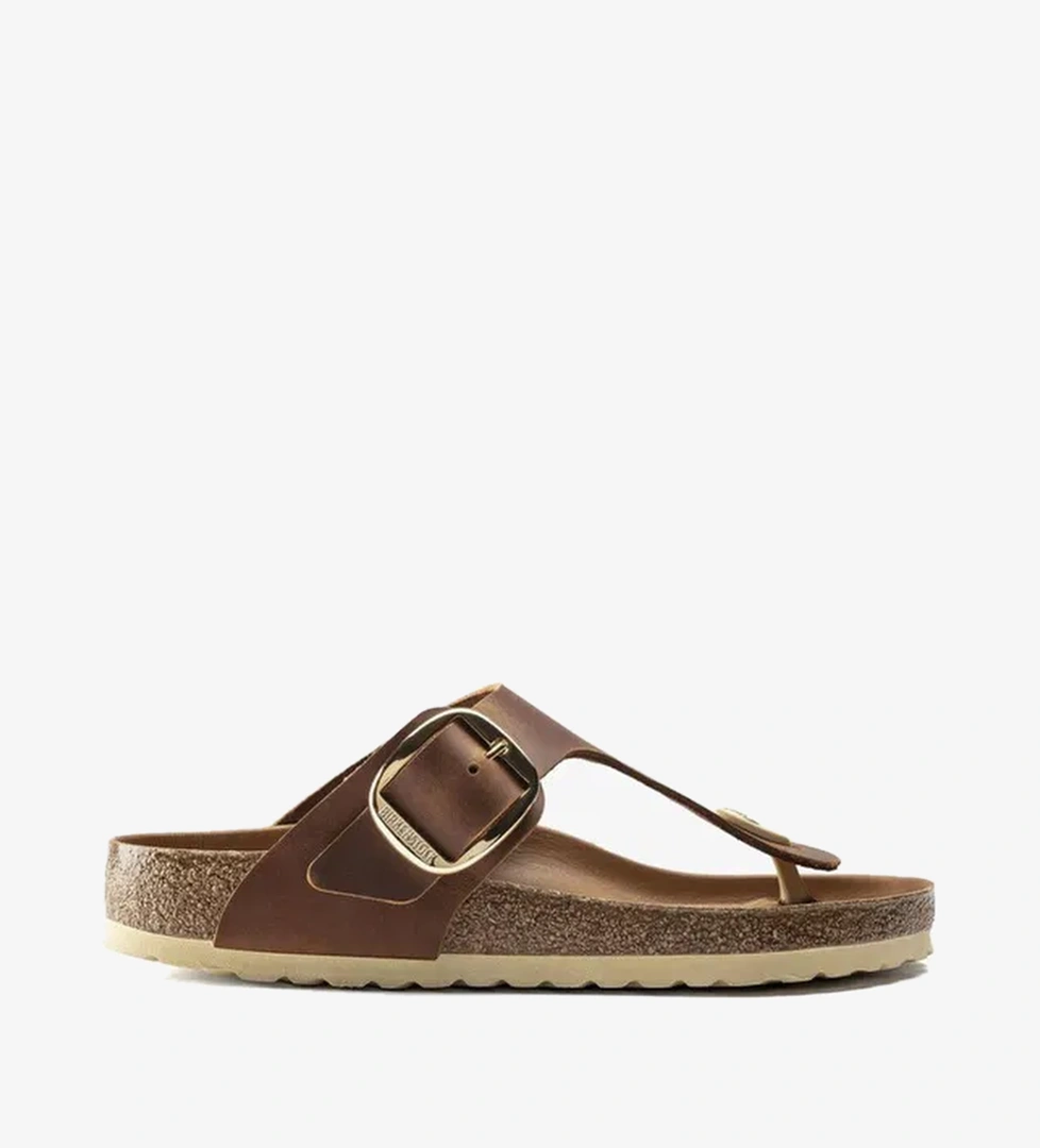 Birkenstock Gizeh Big Buckle Leoi Kadın Kahverengi Terlik - Görsel 1