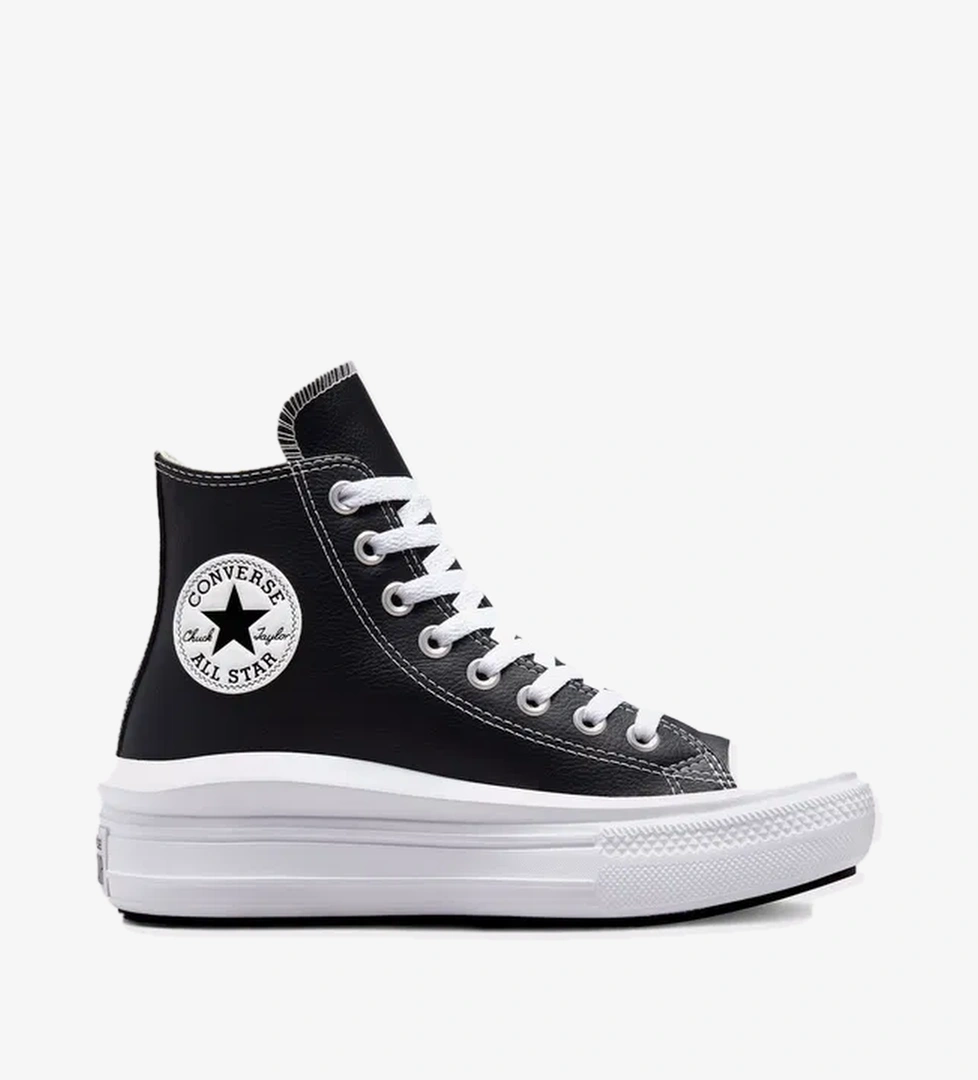Converse Chuck Taylor All Star Move Platform Foundational Leather Unisex Siyah Sneaker