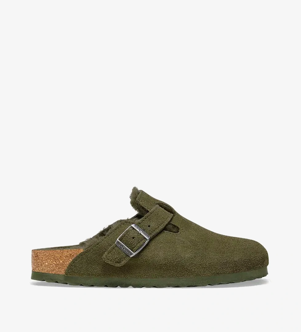 Birkenstock Birkenstock Boston Fell Vl Unisex Yeşil Terlik Sandalet & Terlik | Occasion Yeşil - 1. görsel