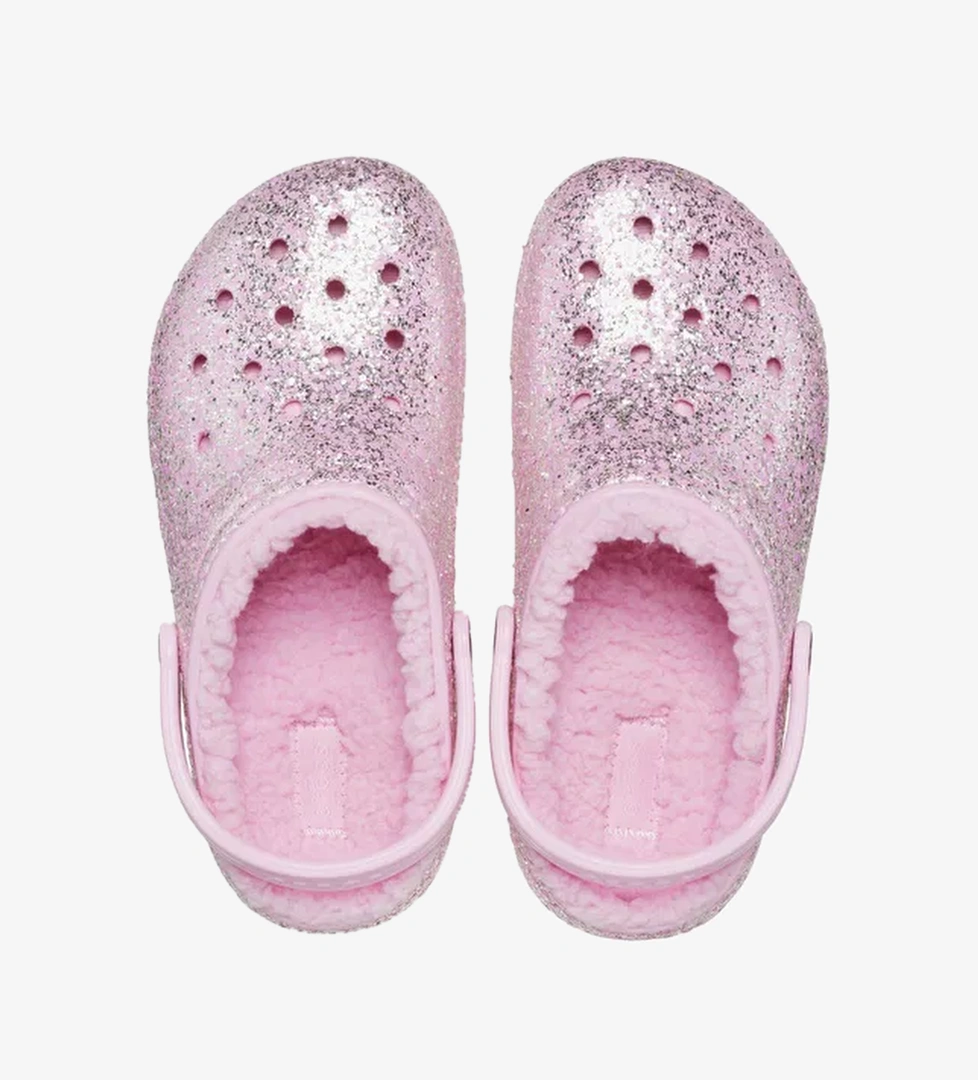 Crocs Crocs Classic Lined Glitter Clog Çocuk Pembe Terlik model görseli