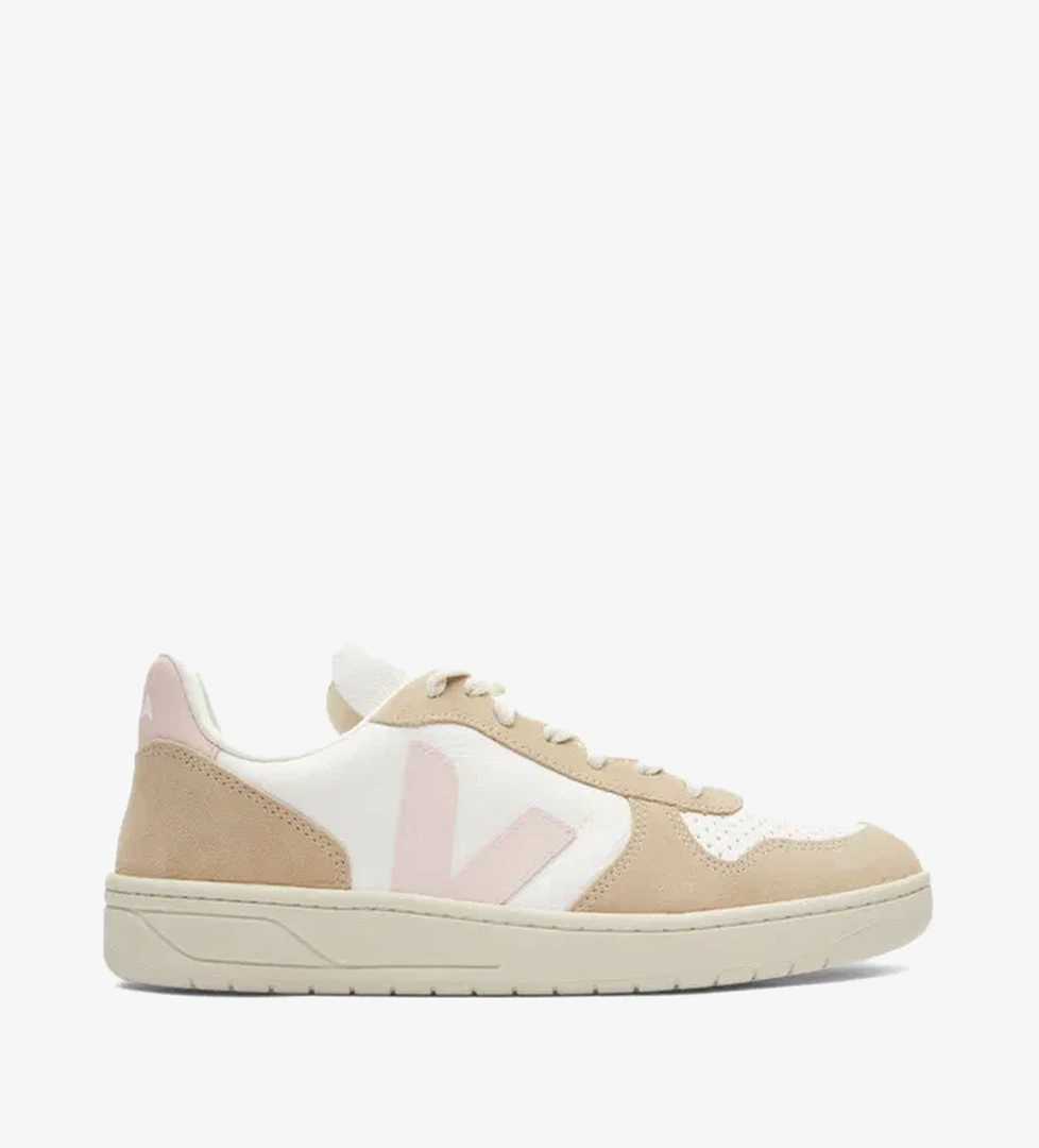 Veja V10 Chromefree Leather Erkek Krem Sneaker