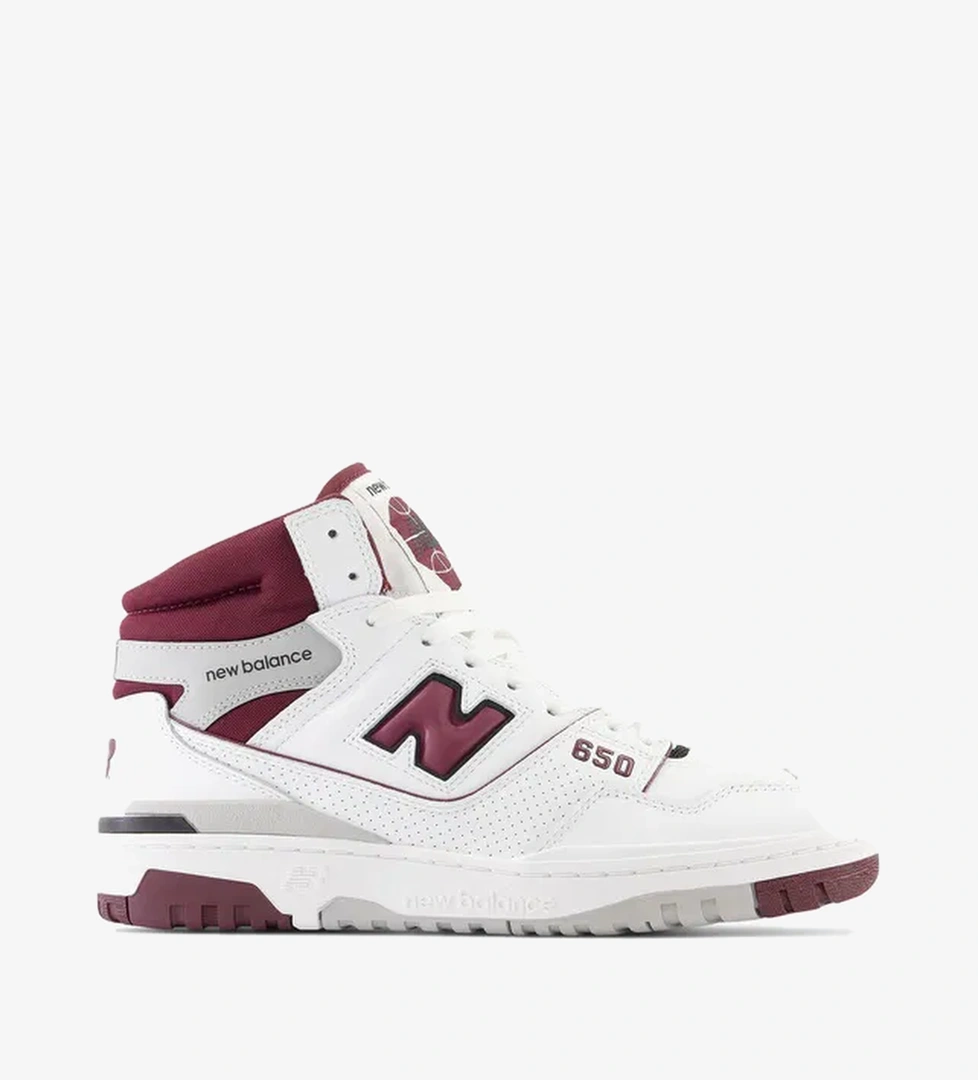 New Balance New Balance 650 Erkek Lifestyle Mens Beyaz/bordo Shoes Spor Ayakkabı model görseli