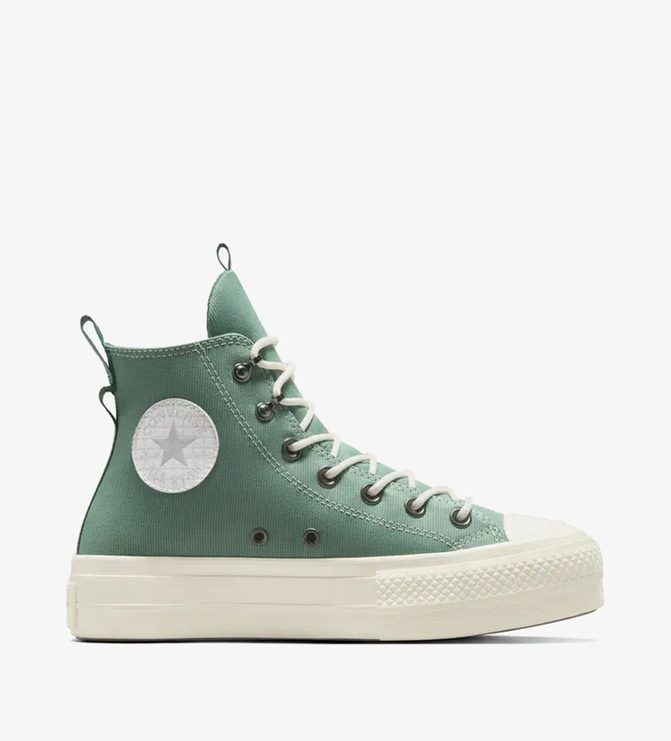 Converse Chuck Taylor All Star Lift Platform Play On Utility Kadın Yeşil Sneaker