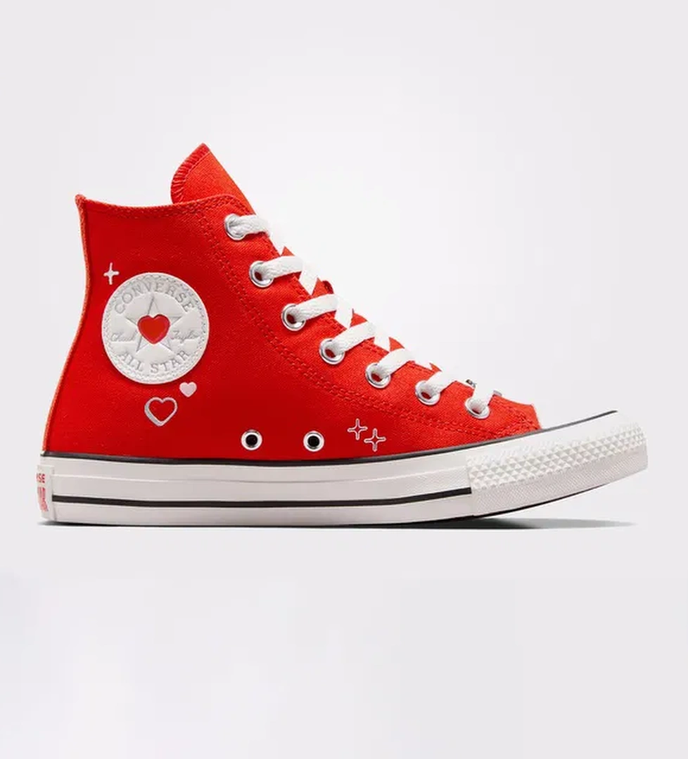 Converse Chuck Taylor All Star Y2K Heart Kadın Kırmızı/Siyah Sneaker - Görsel 1