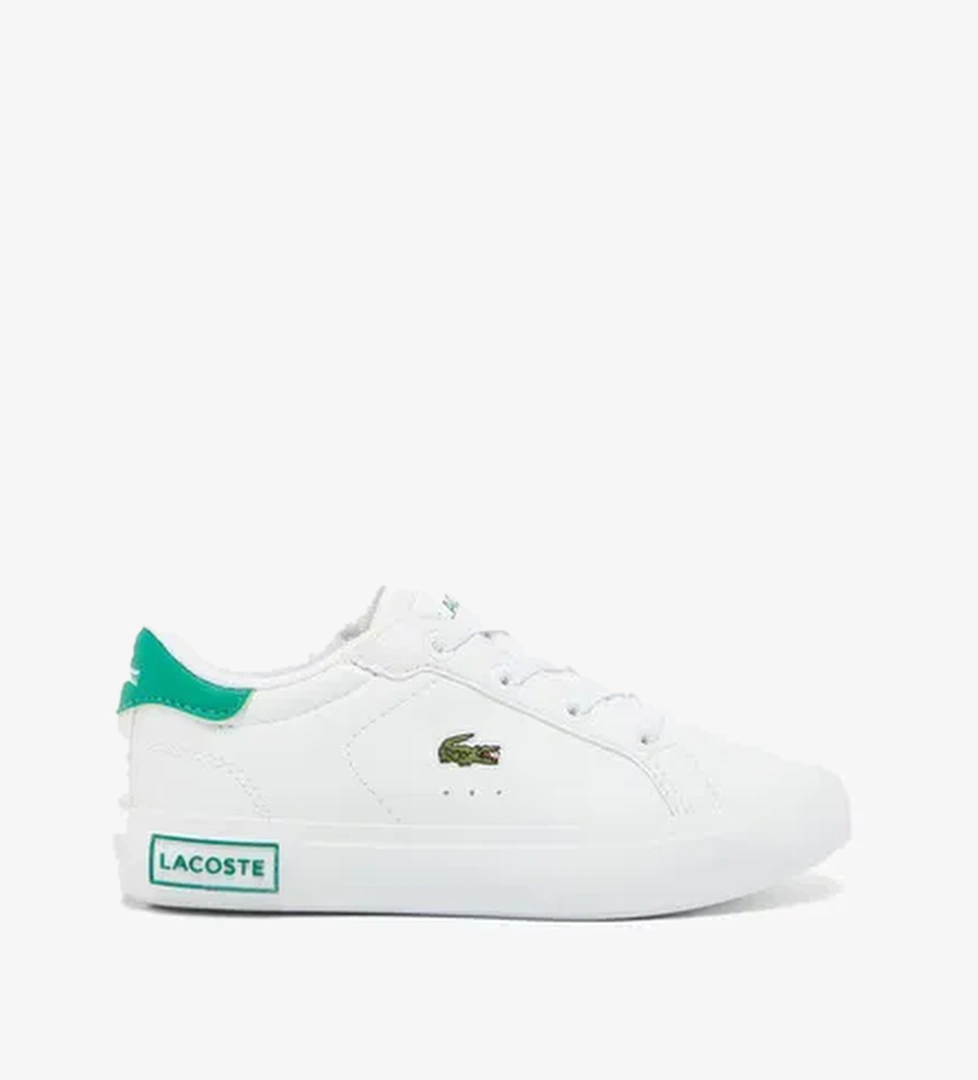 Lacoste Powercourt Bebek Beyaz/Yeşil Sneaker