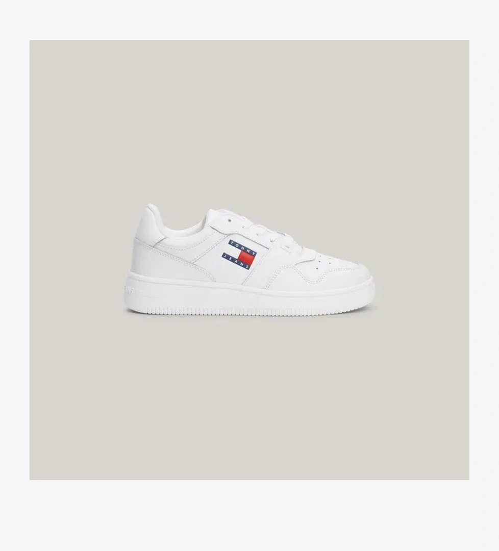 Tommy Jeans Retro Basket Ess Kadın Beyaz Sneaker