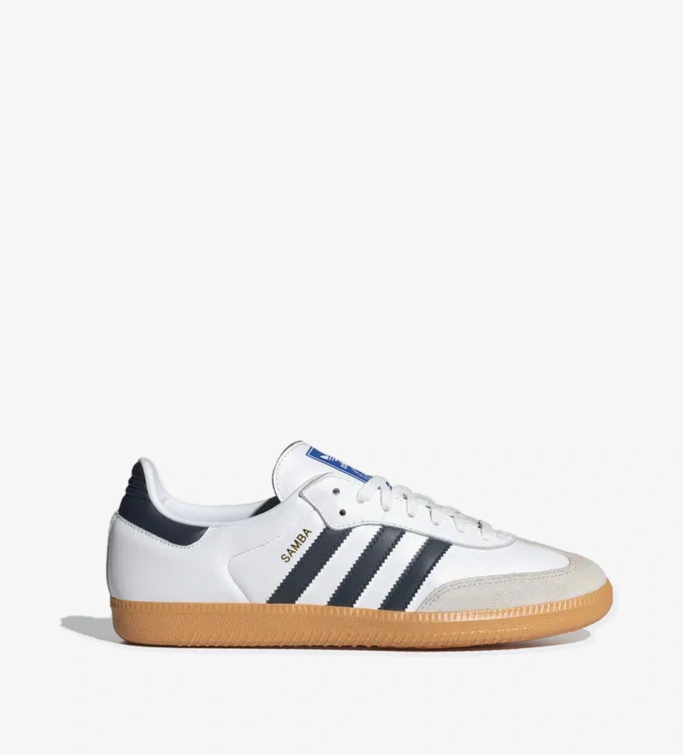 adidas Originals Samba Og Unisex Lacivert Çizgili Beyaz Spor Ayakkabı - Görsel 1