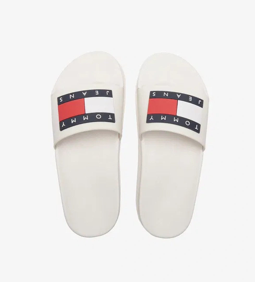 Tommy Jeans Tommy Jeans Elevated Flatform Slide Kadın Beyaz Terlik model görseli