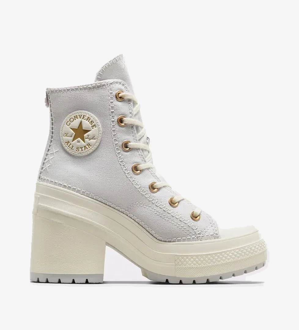 Converse Chuck 70 De Luxe Heel Unisex Gri Platform Sneaker - Görsel 1