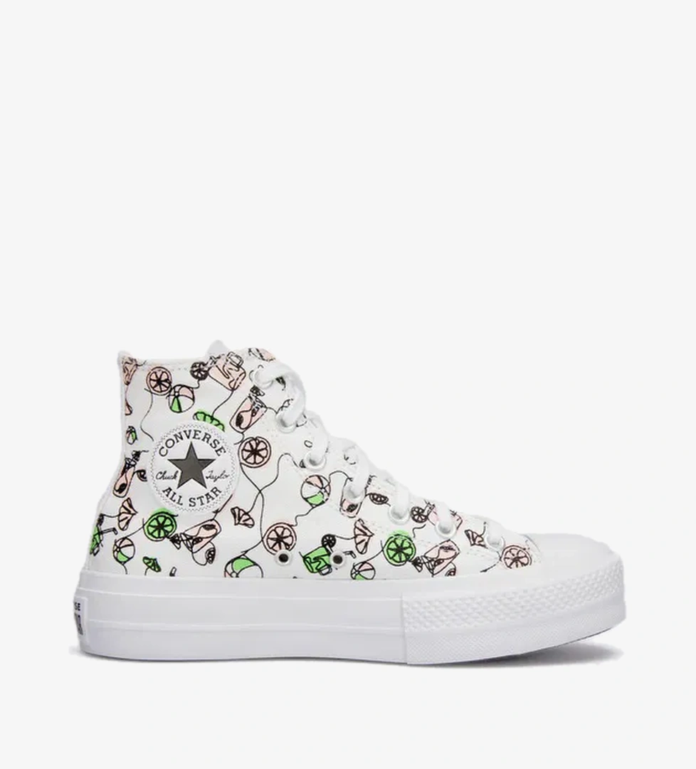 Converse Chuck Taylor All Star Lift Pink Lemonade Unisex Beyaz Platform Sneaker