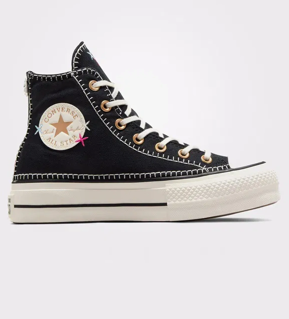 Converse Converse Chuck Taylor All Star Lift Unisex Kadın Siyah Platform Sneaker model görseli