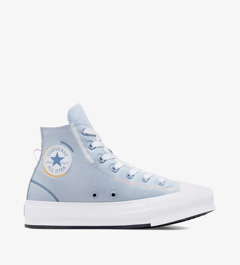 Converse Converse Chuck Taylor All Star Lift Çocuk Genç Gri Mavi Platform Sneaker model görseli