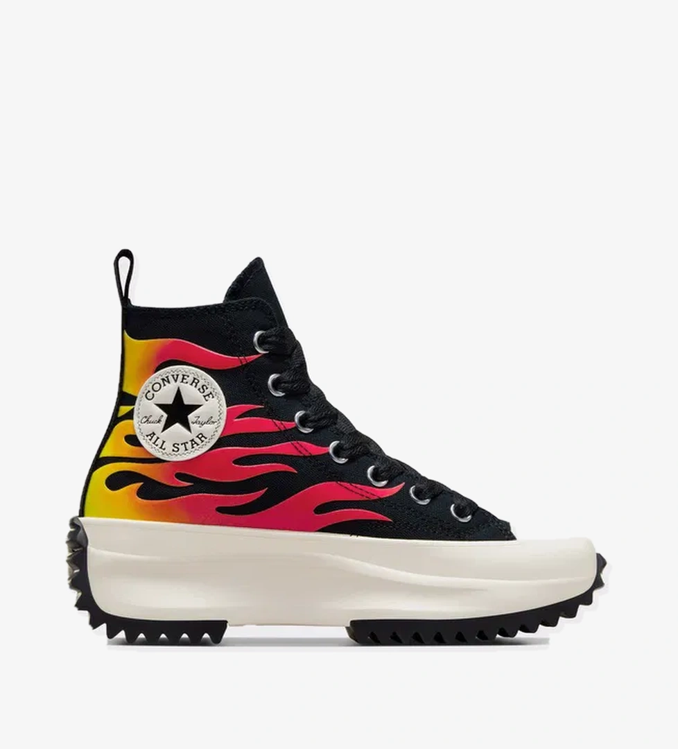 Converse Run Star Hike Unisex Siyah Platform Sneaker - Görsel 1