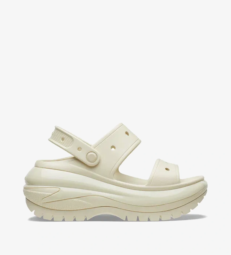 Crocs Classic Mega Crush Kadın Krem Sandalet