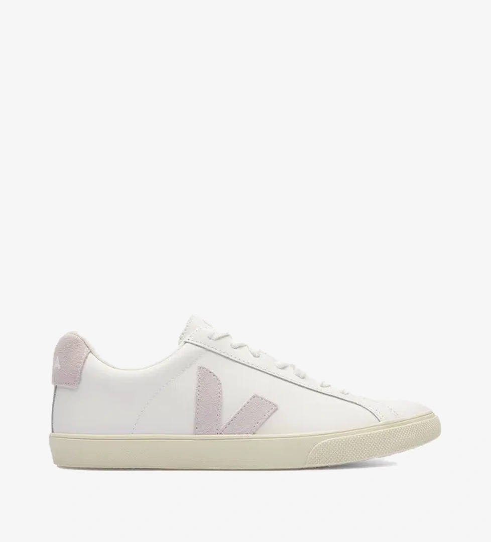 Veja Esplar Logo Leather Kadın Beyaz Sneaker - Görsel 1