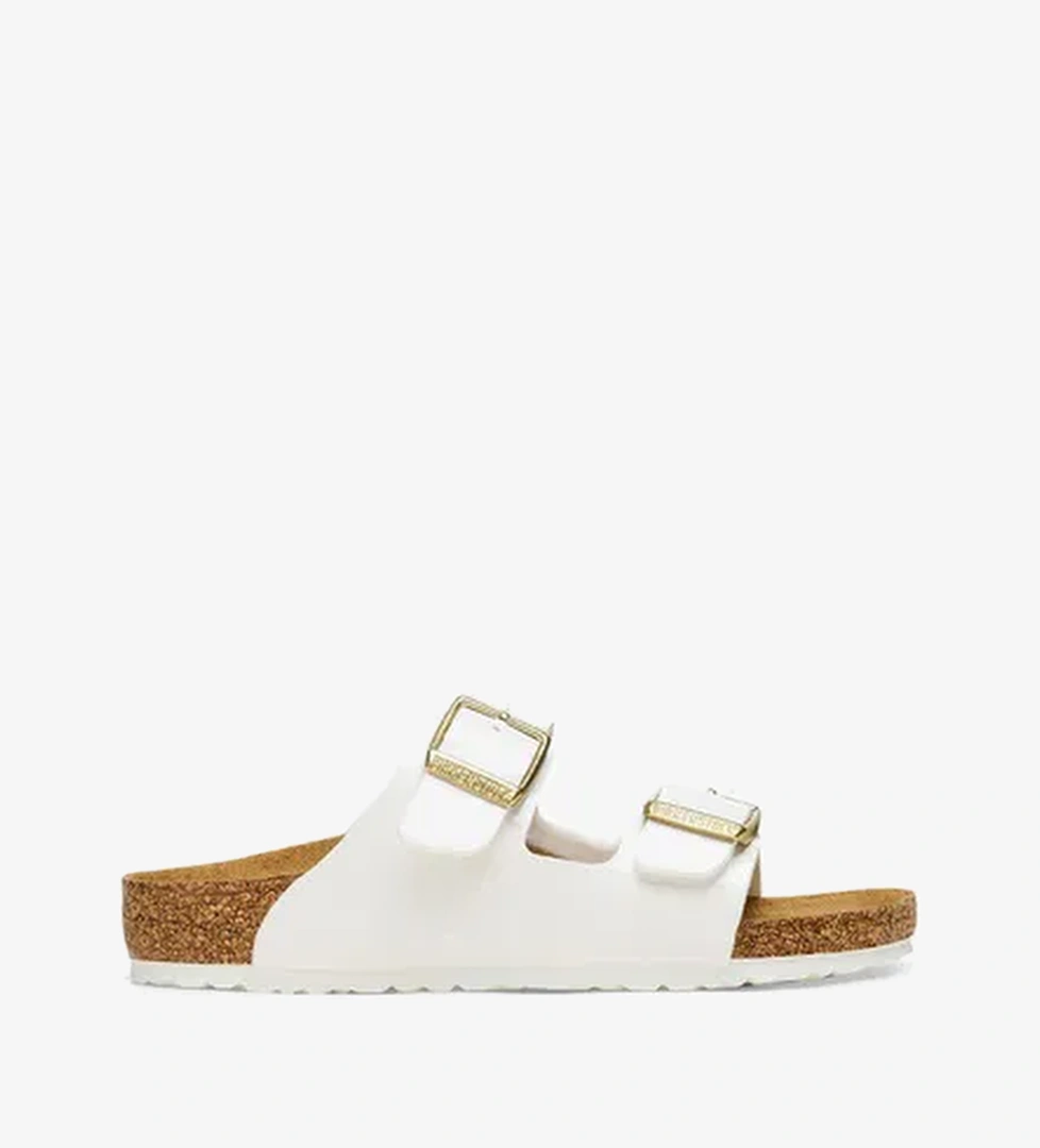 Birkenstock Arizona Bf Patent Çocuk Beyaz Terlik