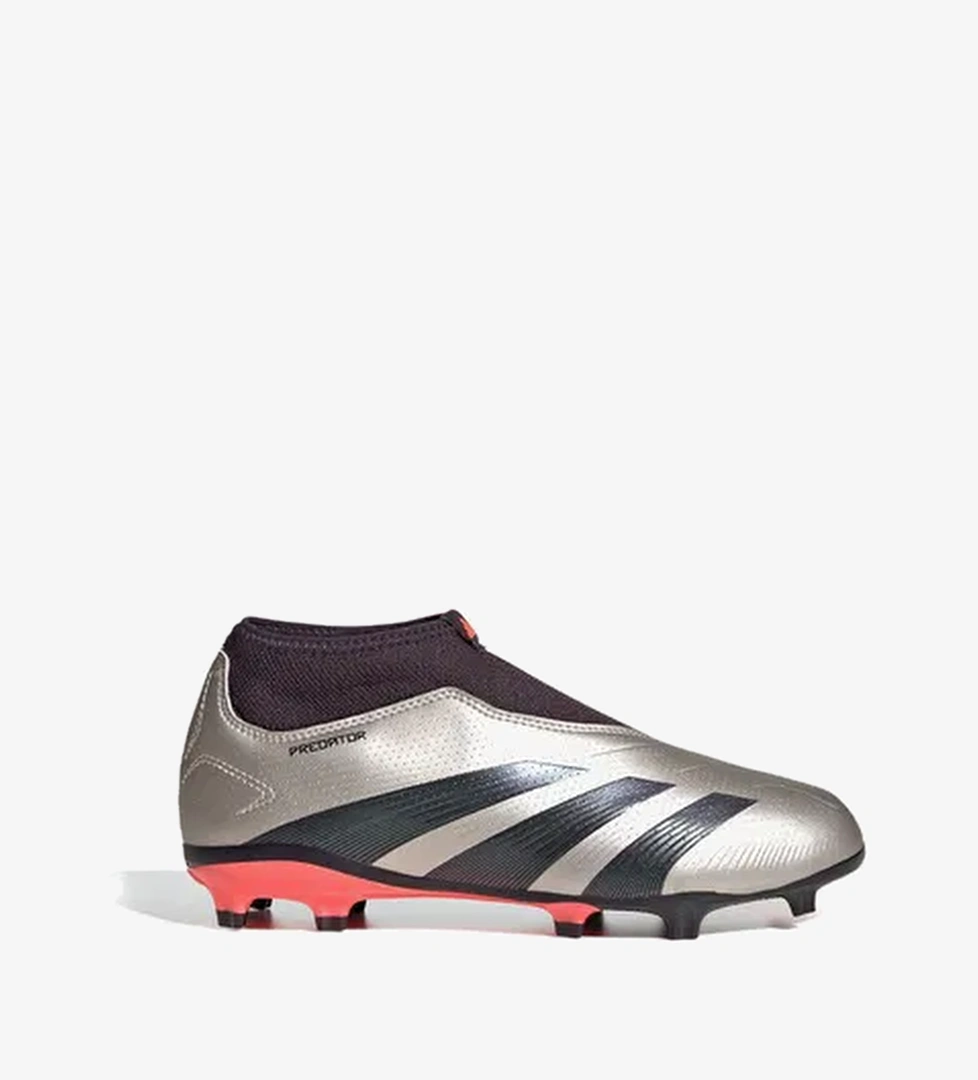 adidas Predator FG Laceless Çocuk Gri Çim Saha Kramponu - Görsel 1