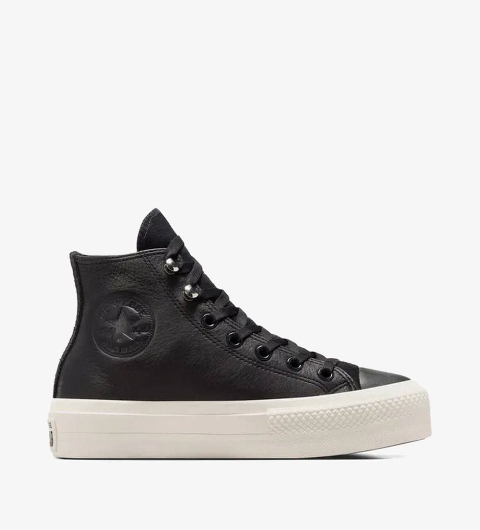 Converse Converse Chuck Taylor All Star Lift Unisex Siyah Deri Platform Sneaker model görseli