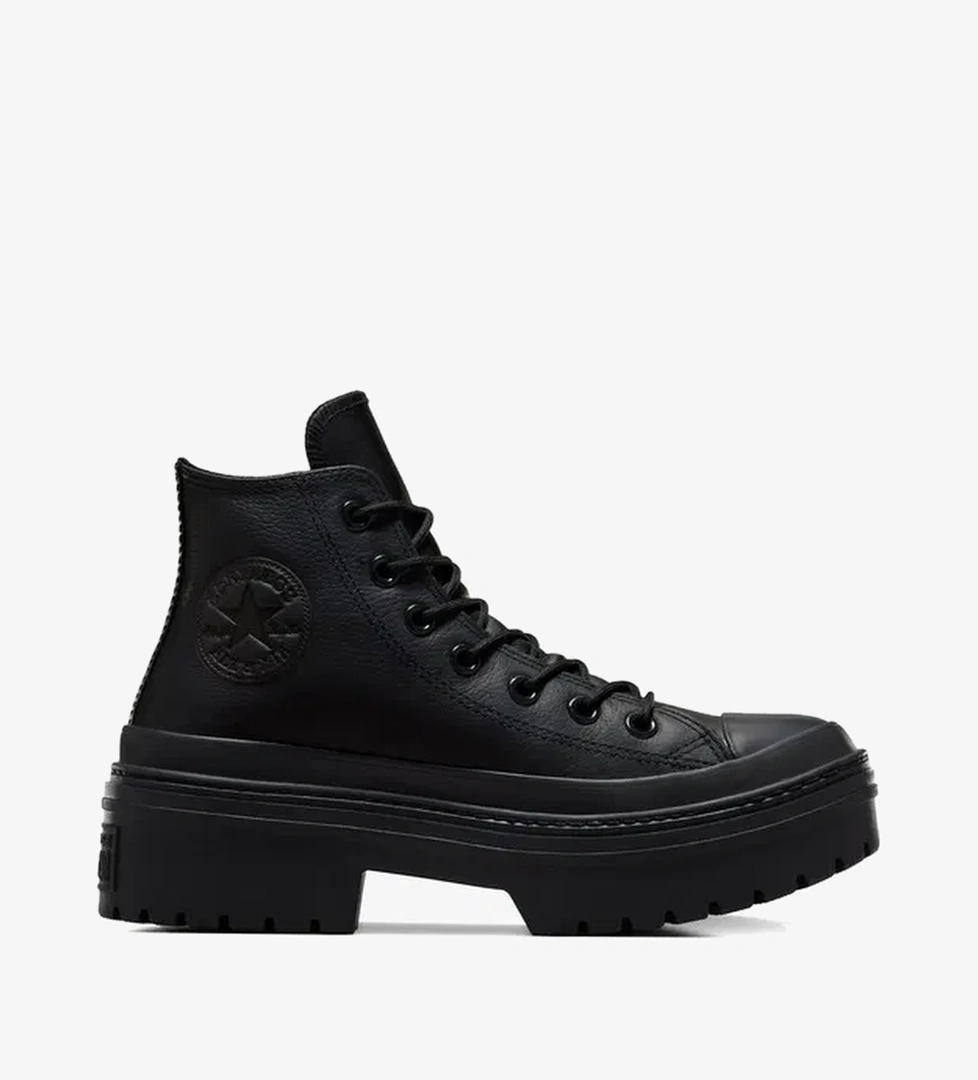 Converse Converse Chuck Taylor All Star Lugged Heel Unisex Kadın Siyah Deri Platform Sneaker model görseli