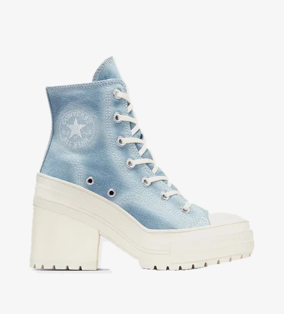 Converse Converse Chuck 70 De Luxe Heel Unisex Denim Platform Sneaker model görseli