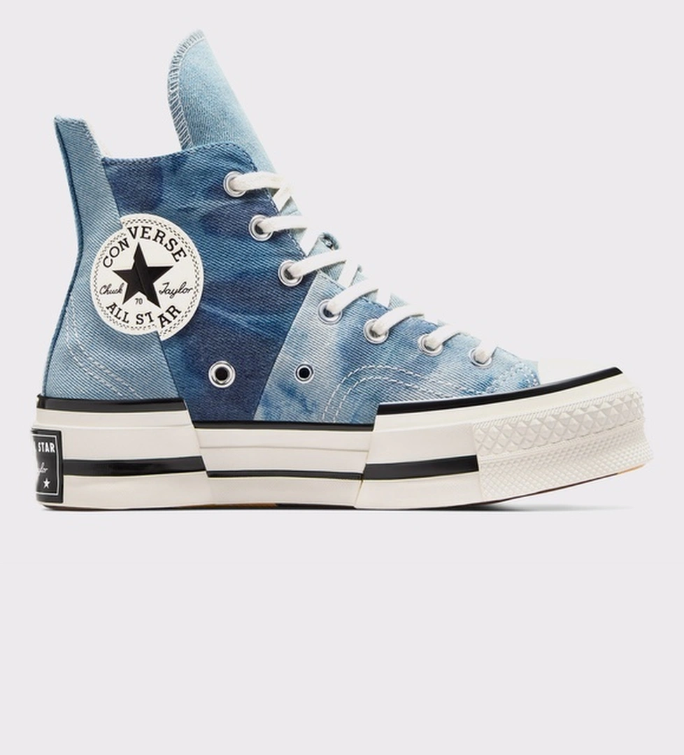 Converse Converse Mavi Chuck 70 Plus Unisex Denim Platform Sneaker | Occasion Mavi - 1. görsel