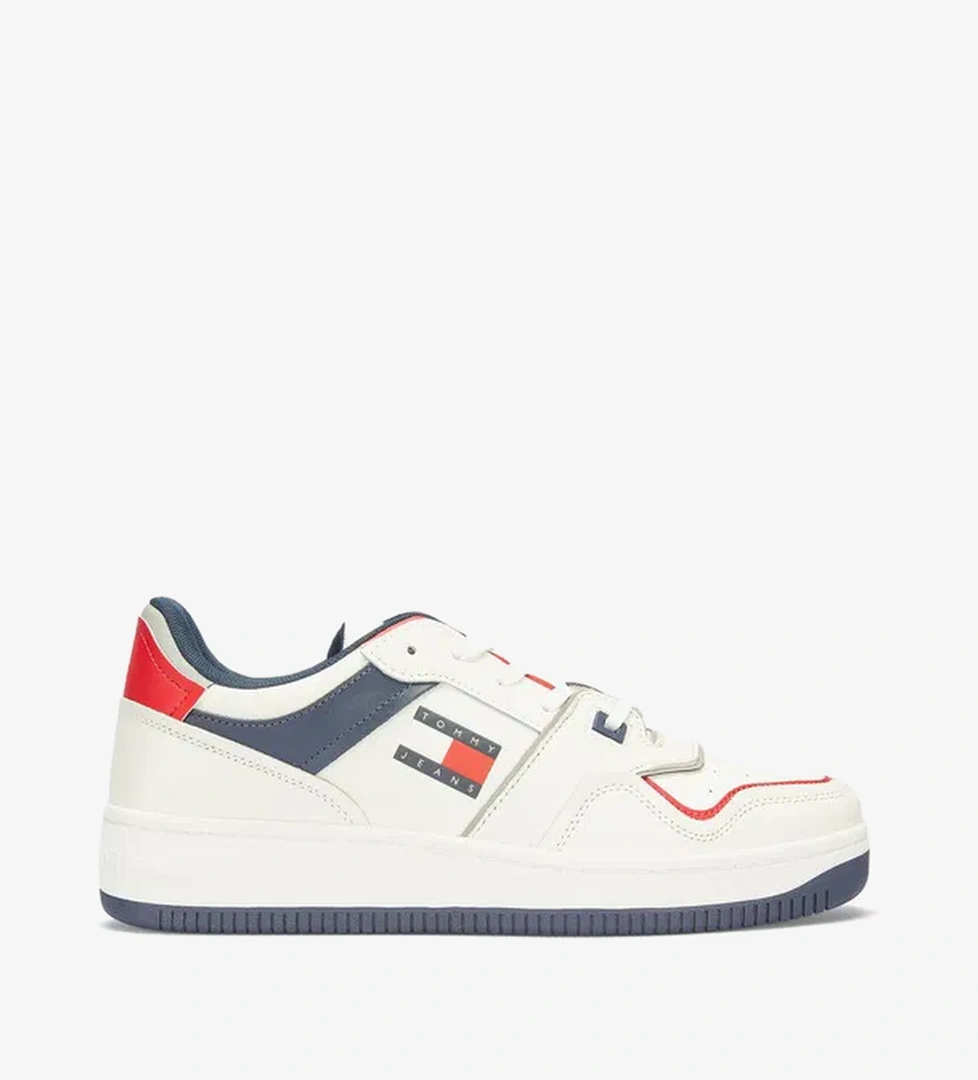 Tommy Jeans Retro Basket Erkek Kirmizi Sneaker - Görsel 1