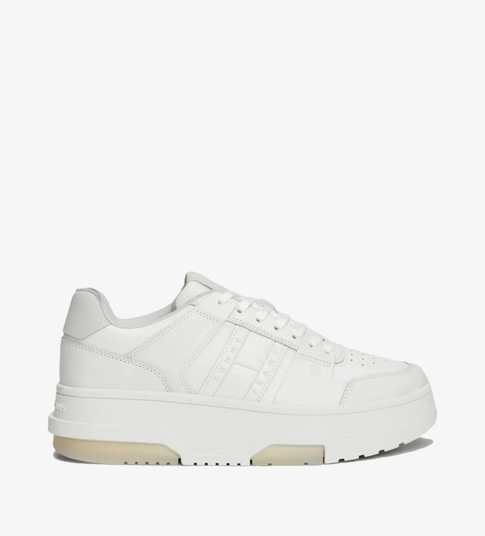 Tommy Jeans The Brooklyn Flatform Kadın Gri Deri Sneaker