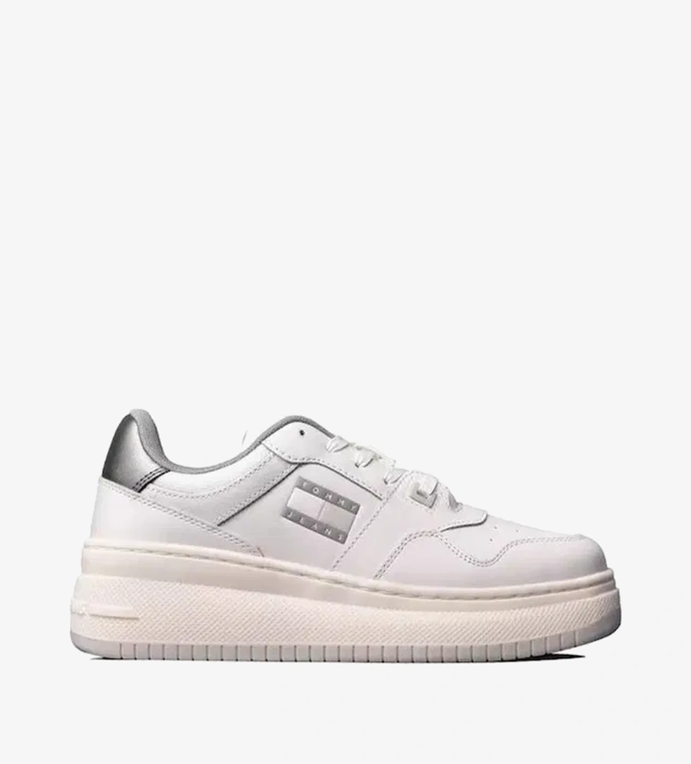 Tommy Jeans Retro Basket Flatform Kadın Beyaz Sneaker