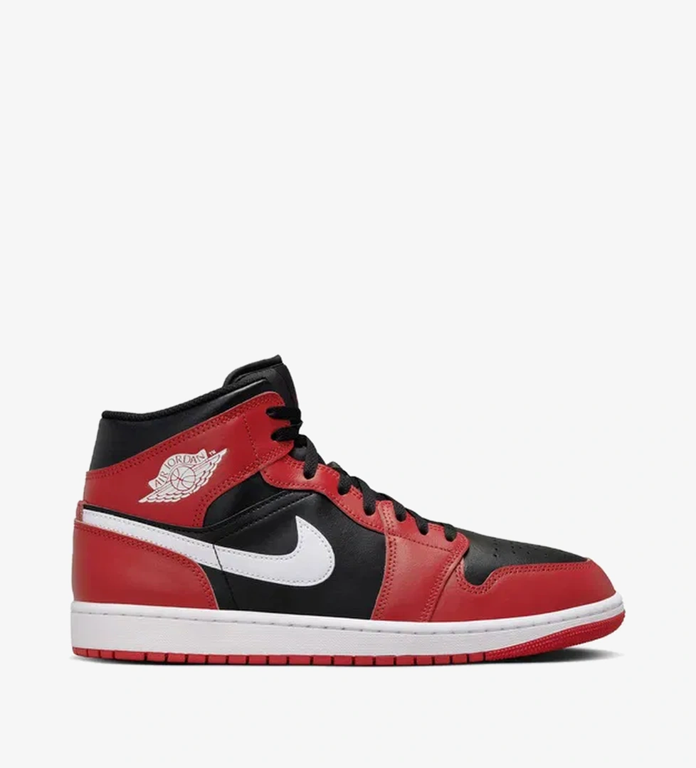 Jordan Air Jordan 1 Mid Erkek Siyah Sneaker - Görsel 1