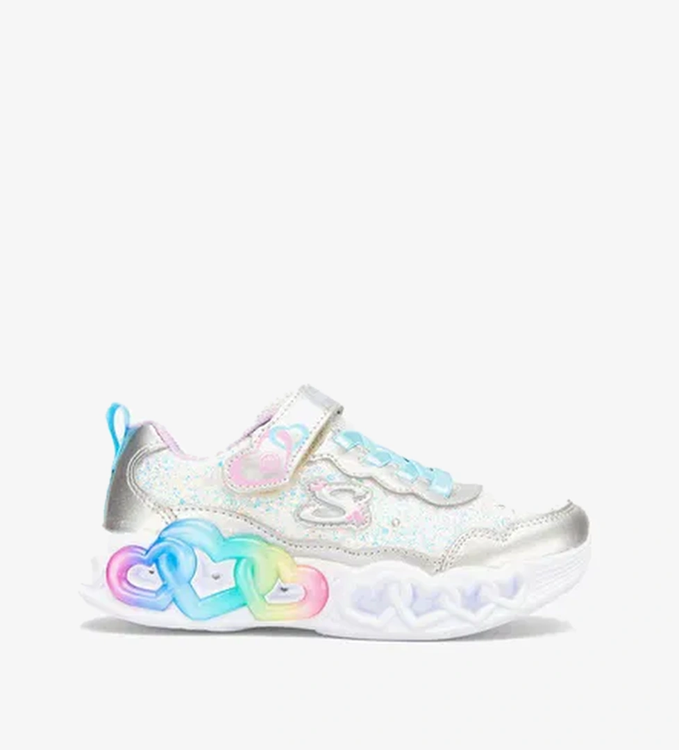 Skechers Infinite Heart Lights Çocuk Gri Spor Ayakkabı - Görsel 1