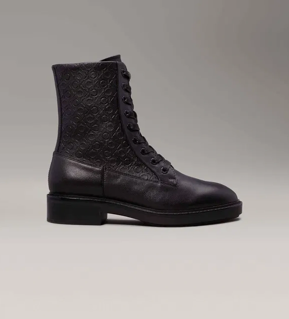 Calvin Klein Flat Combat Kadın Siyah Bot - Görsel 1