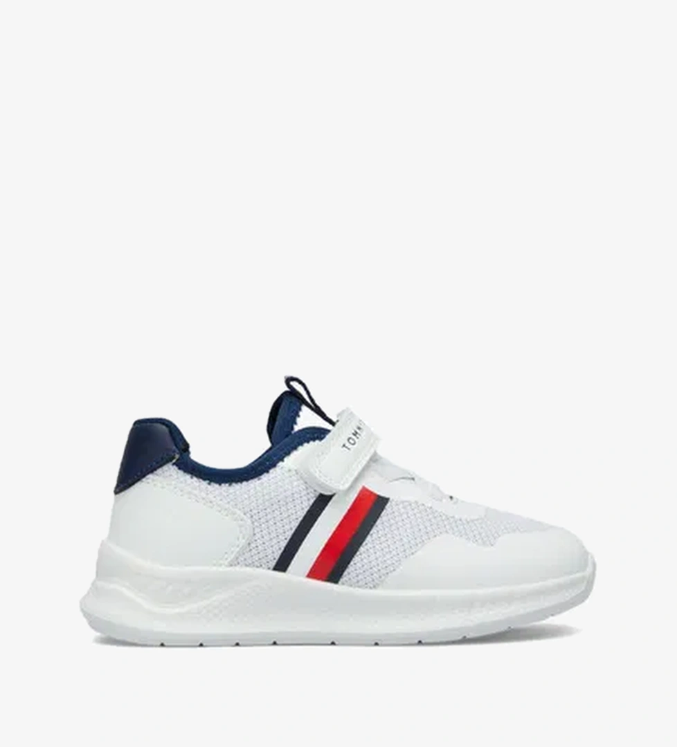 Tommy Hilfiger Stripes Velcro Bebek Beyaz Sneaker