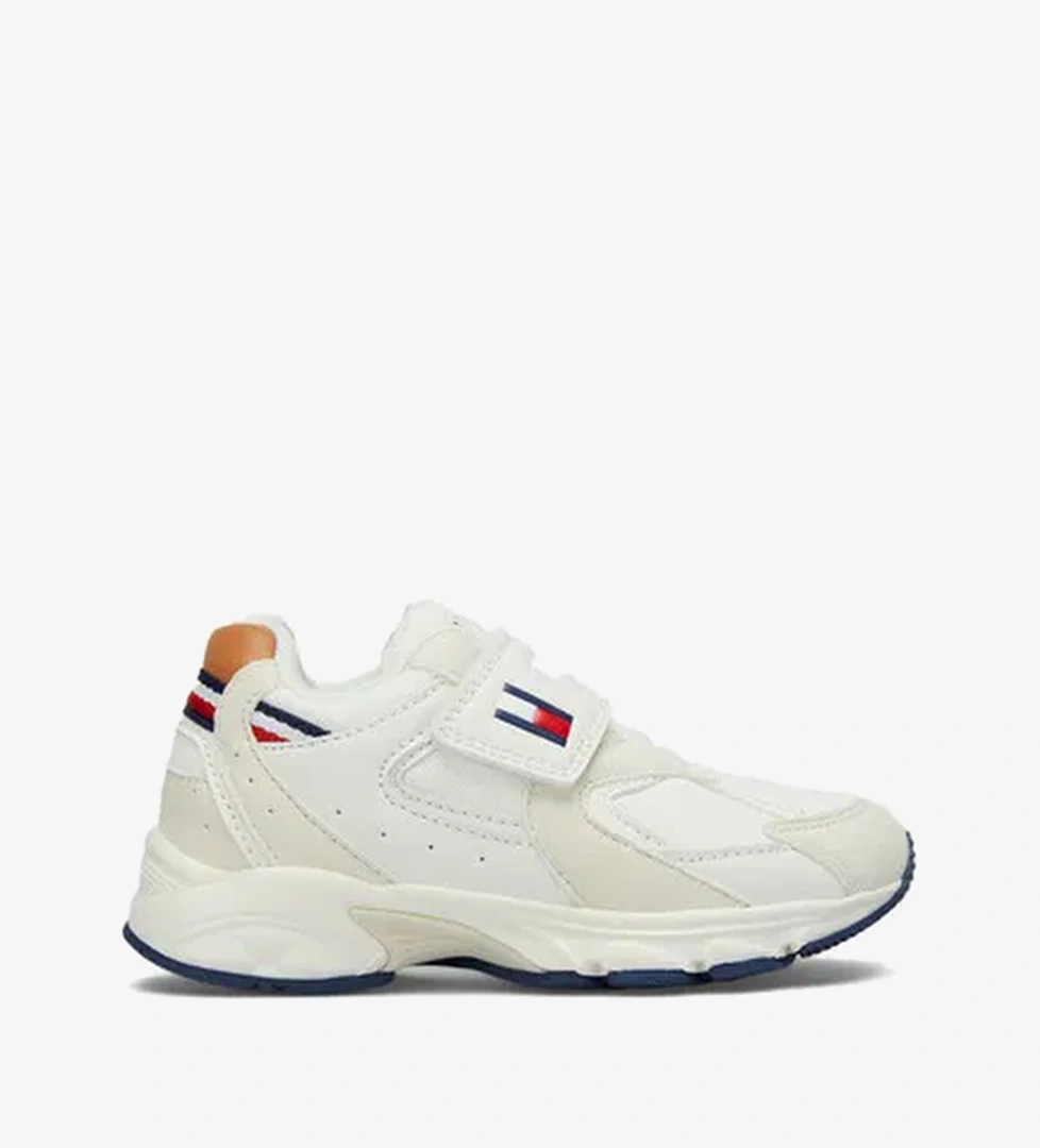 Tommy Hilfiger Low Cut Lace-Up/Velcro Bebek Bej Sneaker - Görsel 1