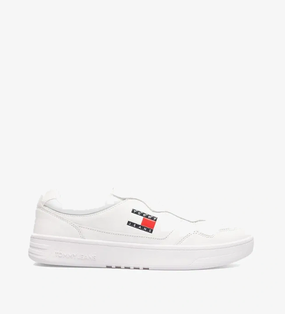 Tommy Hilfiger Jeans Cupsole Leather Erkek Beyaz Spor Ayakkabı