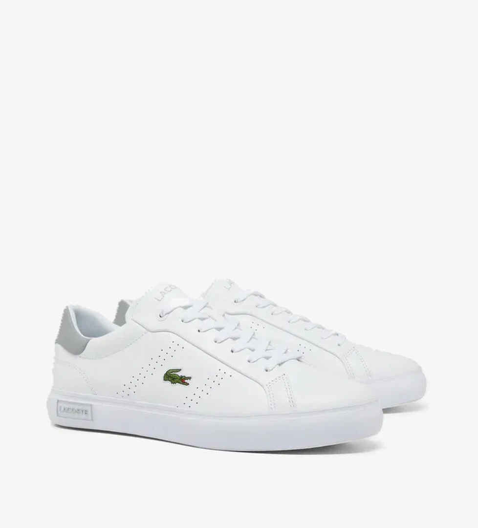 Lacoste Powercourt 2.0 Leather Erkek Beyaz Sneaker