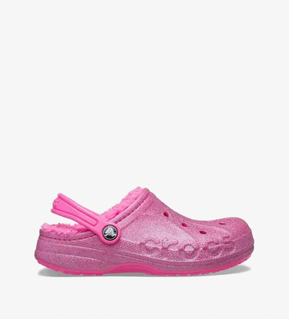 Crocs Crocs Baya Lined Glitter Clog Çocuk Pembe Terlik model görseli
