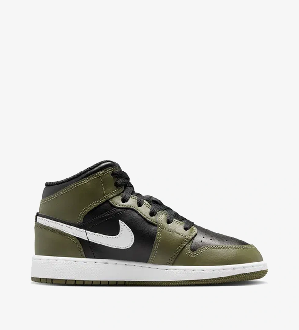 Jordan Jordan Air 1 Mid Genç Siyah Spor Ayakkabı model görseli