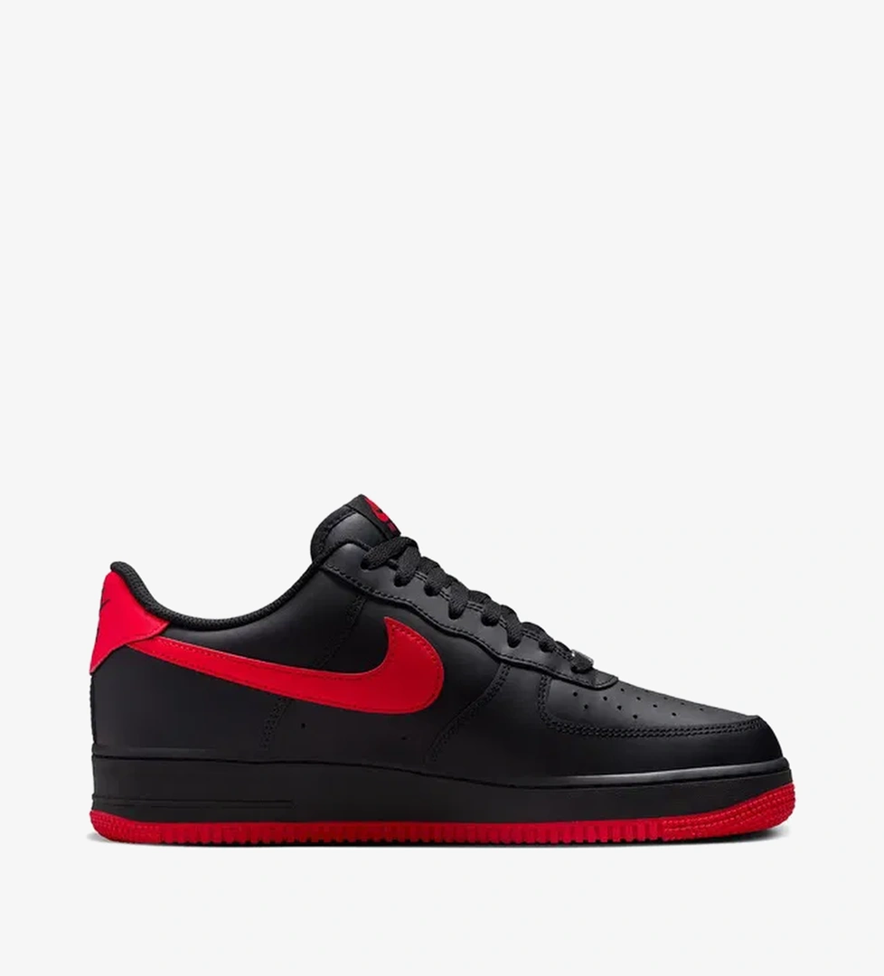 Nike Air Force Low 1 'Bred' Erkek Siyah Sneaker - Görsel 1