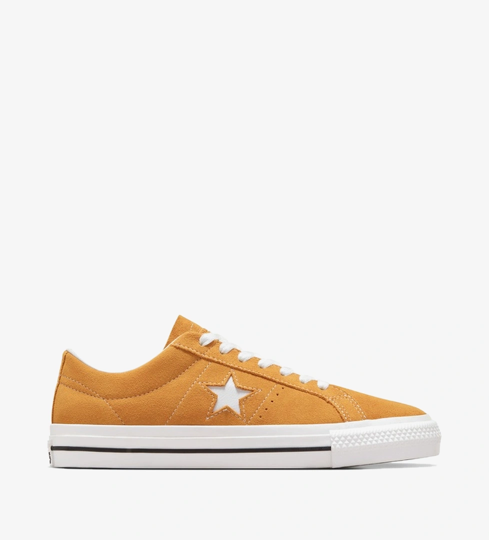 Converse One Star Pro Unisex Sarı Süet Deri Sneaker