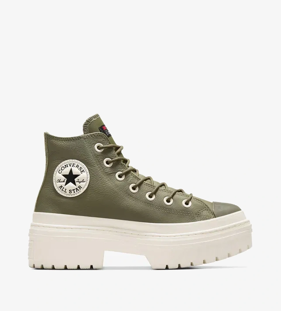 Converse Chuck Taylor All Star Lugged Heel Unisex Yeşil Deri Platform Bot