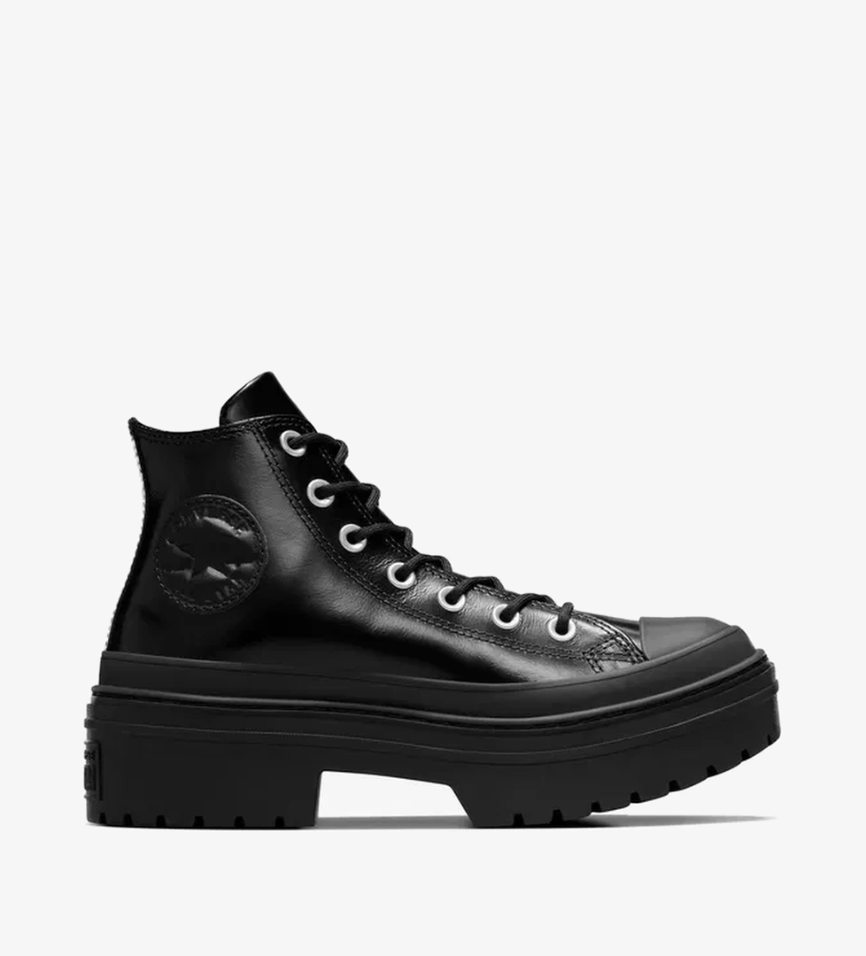 Converse Chuck Taylor All Star Lugged Heel Unisex Siyah Deri Platform Bot